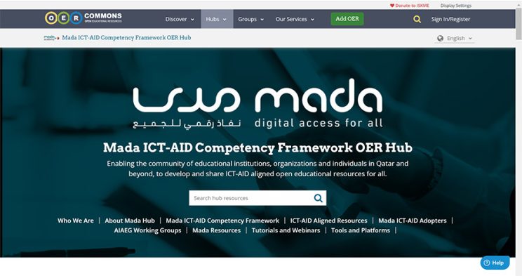 Mada ICT-AID aligned OER Hub
